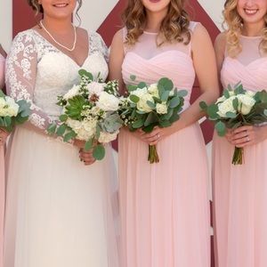 Davids Bridal Petal Pink Bridesmaid Dress